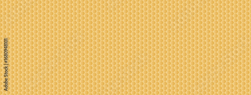 Honeycomb Background In Warm Yellow Tones For Food Packaging BG, Organic Products Backdrop, Natural Health Texture Designs or Tech Digital Pattern. Vector Illustration