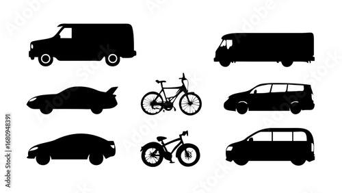 Wallpaper Mural Minimalist Black Silhouette of a Cat feline animal Torontodigital.ca