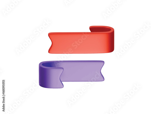 ribbon icon 3d illustration render