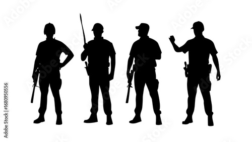 Police Officer Standing Silhouette law enforcement