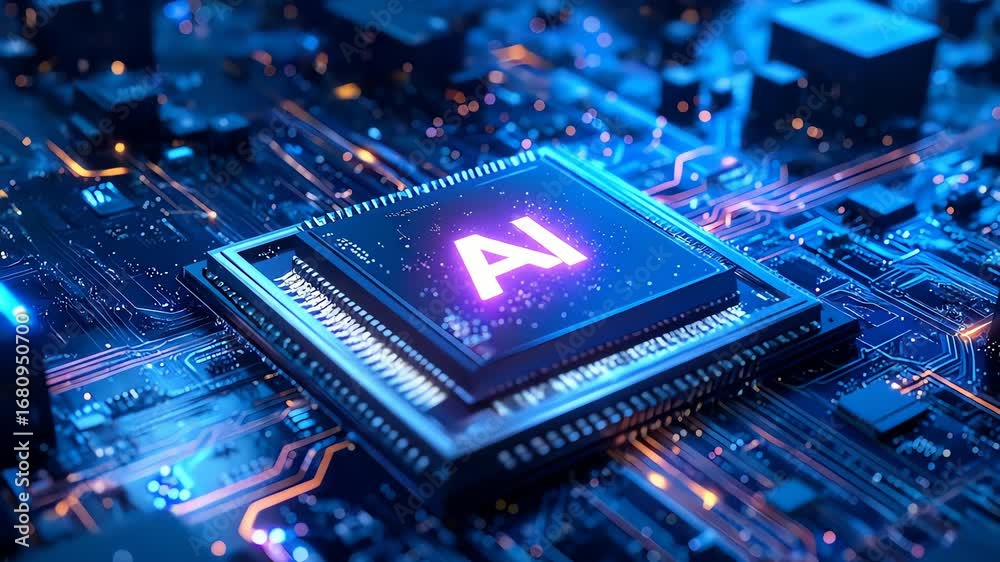 Artificial Intelligence Chip: Close-up of AI Processor. Stock Video ...