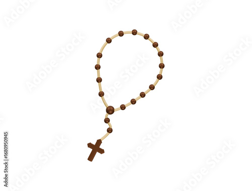 rosary icon 3d illustration render
