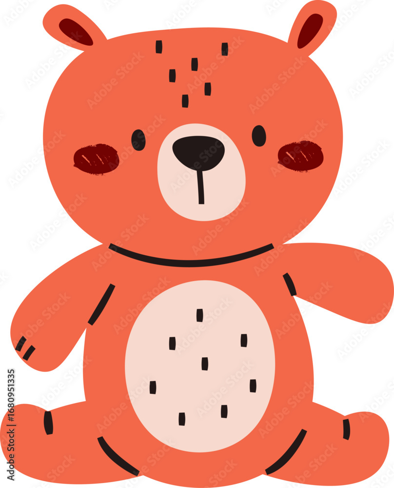 Obraz premium Crayon Bear Drawing