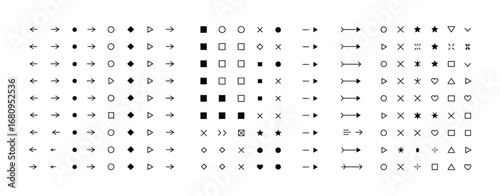 Minimalistic Bullet Points Vector Set - Arrows, Dots & Stars for UI/UX, Presentations & Infographics