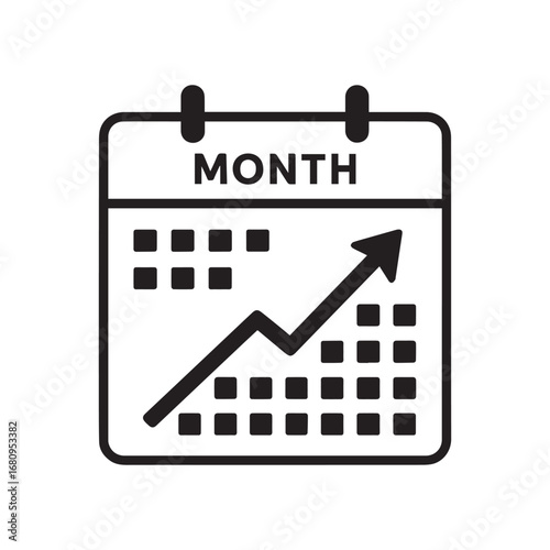 Calendar with Arrow Progress Icon