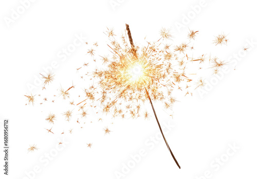Exploding sparkler in mid-air