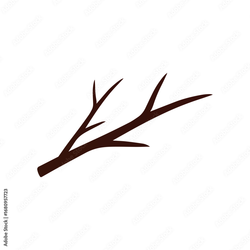 Fototapeta premium An AI Generated Brown Branch Silhouette
