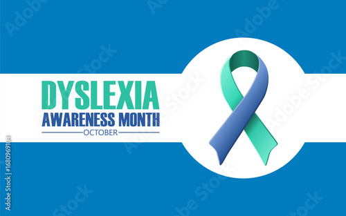 Vector graphic of Dyslexia Awareness Month ideal for Dyslexia Awareness Month celebration.