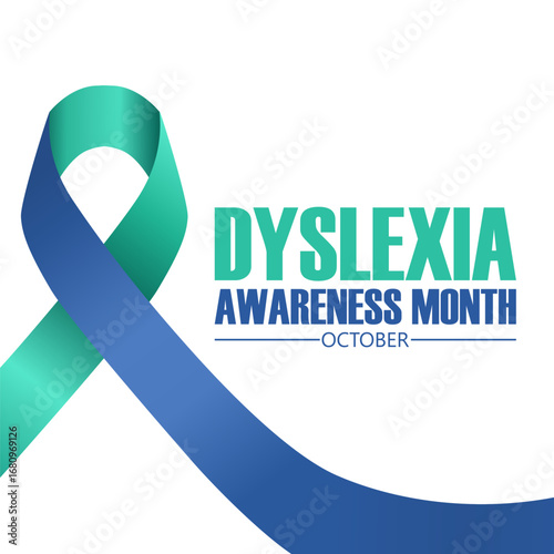Vector graphic of Dyslexia Awareness Month ideal for Dyslexia Awareness Month celebration.