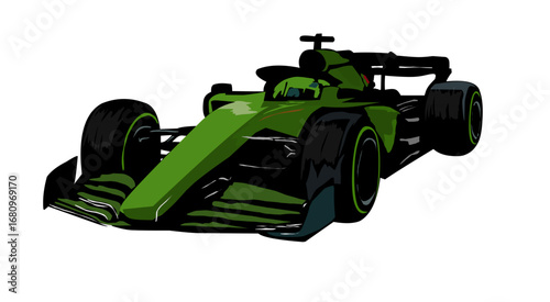 Sport car formula one racing vector illustration 