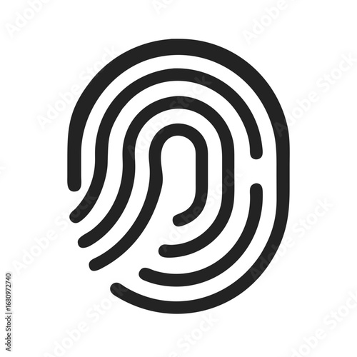 Vector art of fingerprint icon vector, biometric identification and security system concept, , personal access authorization, unique pattern