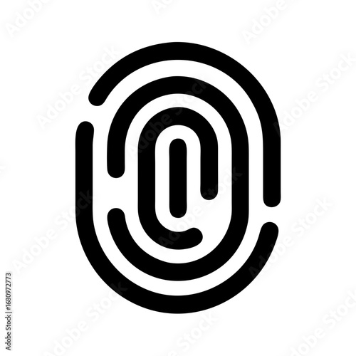 Vector art of fingerprint icon vector, biometric identification and security system concept, , personal access authorization, unique pattern