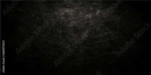 Dirty black grunge film strip texture on a dark concrete wall background