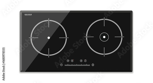 Sleek Induction Hob with Dual Burners for Modern Kitchen Aesthetics