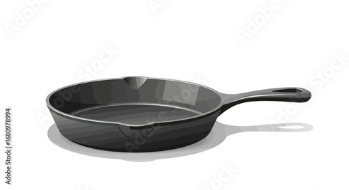 Vintage cast iron skillet with minimalist design for cooking projects