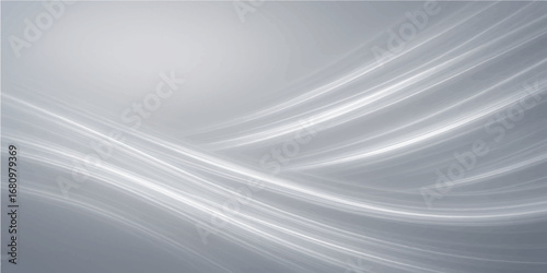 Soft flowing lines of blue and gray create an abstract wavy background with a smooth silk texture