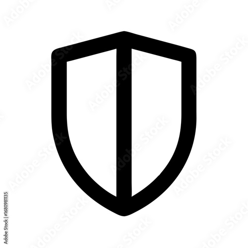 Vector art of shield icon representing security, protection, and safety, symbolizing defense, trust, and reliability in a simple and modern design