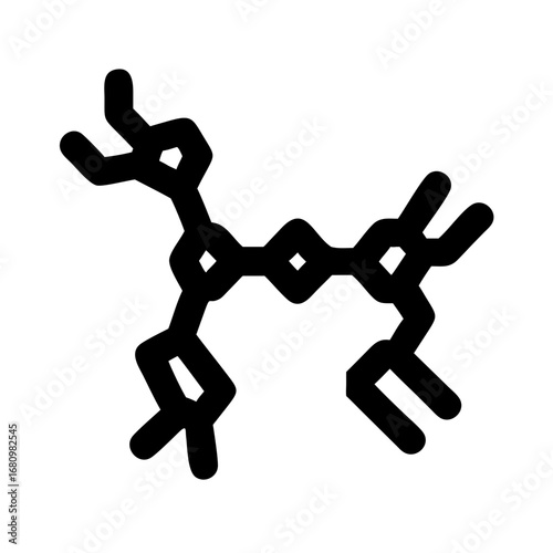 Illustration of a molecule, ideal for scientific, educational, or design projects requiring a clear and concise visual representation