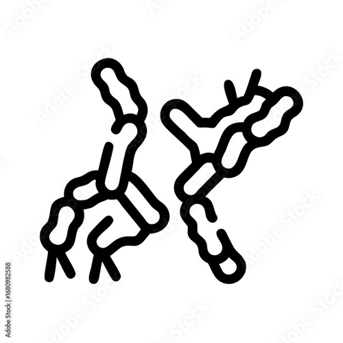 Illustration of bacteria, , representing microbiology, infectious diseases, or scientific research with a clear and informative style