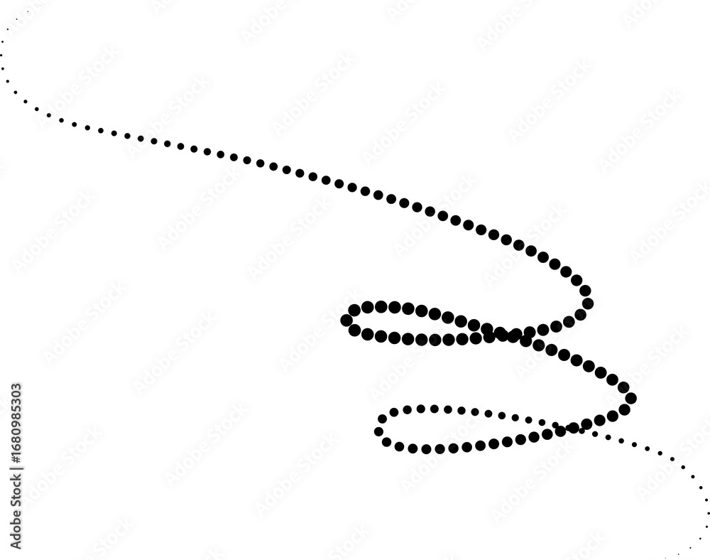 Fototapeta premium Line dot of spiral and wave, symbol, icon. Design element
