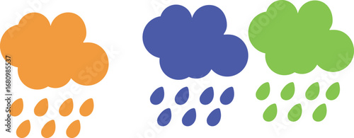 Clouds icon,Weather forecast solid icon set with clouds, storm, rain, snow, sun symbols in solid black style, vector cartoon illustration, transparent background, weather icons collection