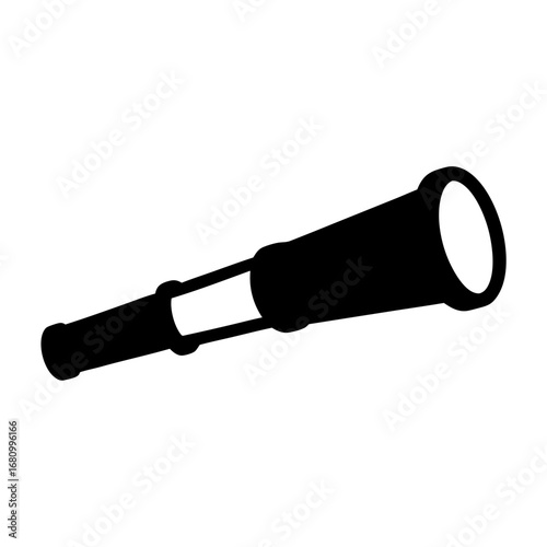 A classic handheld telescope is seen, ready for adventure and exploration