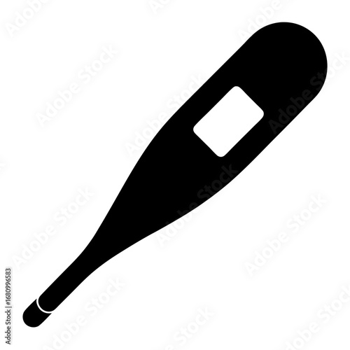 Digital thermometer medical device for measuring body temperature in black color