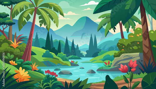 Vector art of abstract green gradient background with soft light and smooth texture for cosmetic or beauty product display, elegant and modern design concept