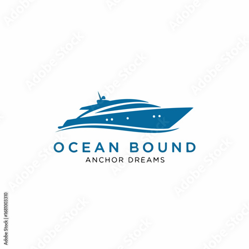 Clean yacht logo icon vector designed for upscale maritime businesses.