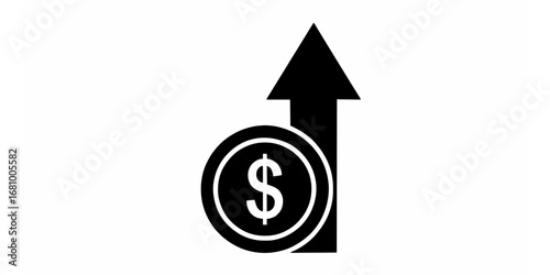 Illustrative representation of financial growth and rising market value, symbolizing economic improvement, investment returns, and revenue increase