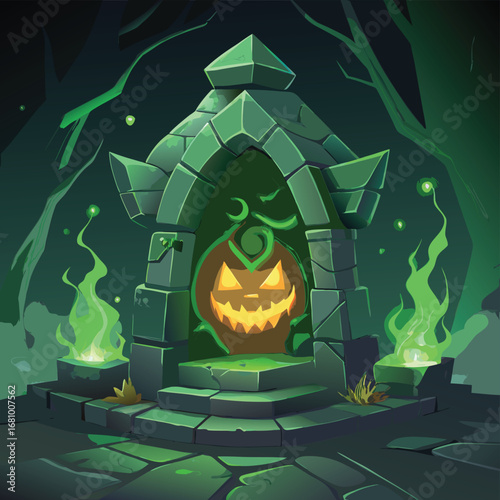 halloween background with pumpkin