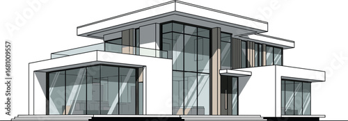 Modern House Architectural Design Smart Home Concept