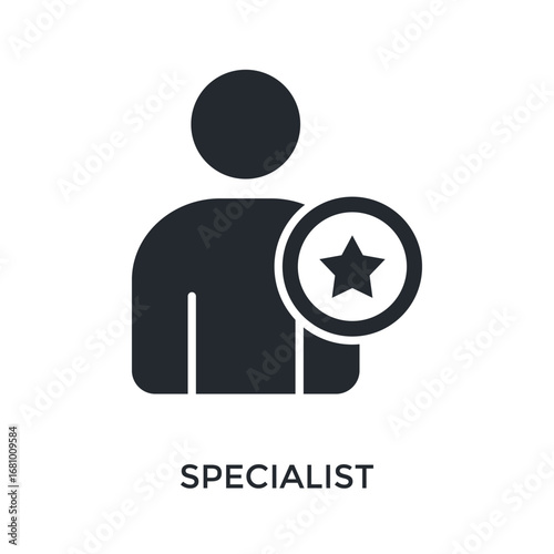 Specialist Icon Glyph Style. Vector Illustration For Graphic Design
