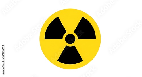 Free Download Alerting danger with a bright yellow and black radioactive symbol, ideal for safety campaigns, scientific illustrations, and awareness initiatives about nuclear hazards - GFXLoad