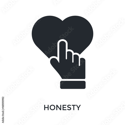 Honesty Icon Glyph Style. Vector Illustration For Graphic Design