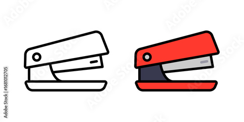 Vector Stapler Flat Design Illustration