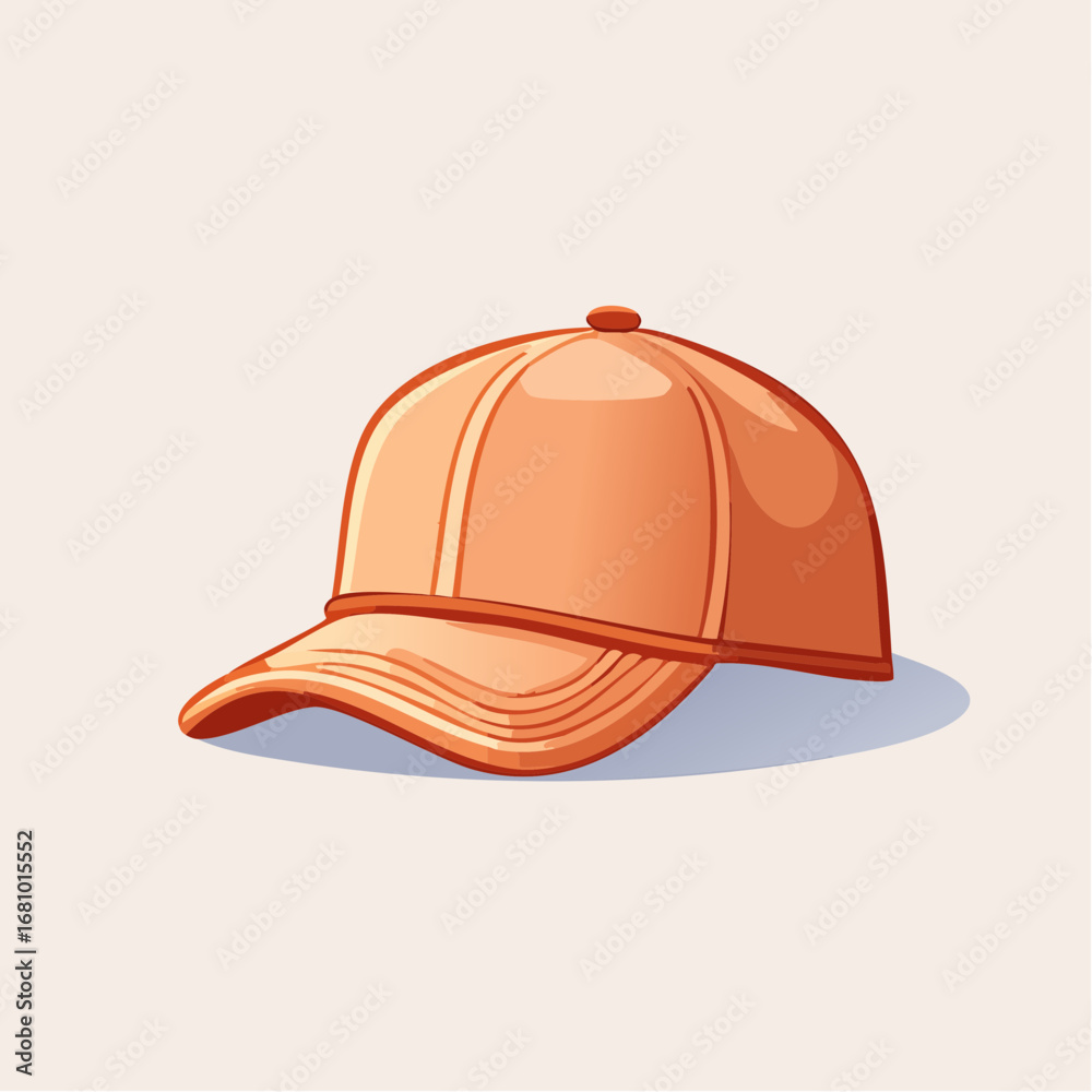 Fototapeta premium Minimalistischer Hut oder Cap, Flat-Design