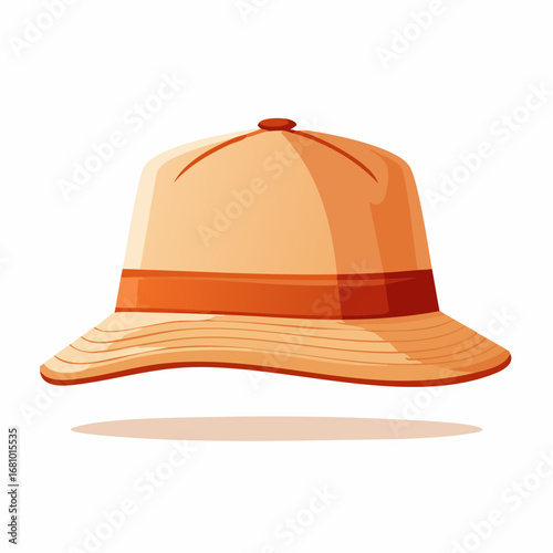 Minimalistischer Hut oder Cap, Flat-Design