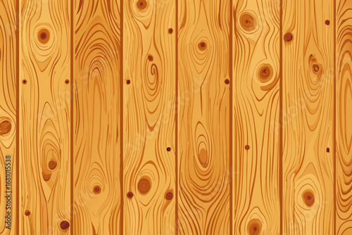 A seamless pattern of light brown wooden planks with knots and grain