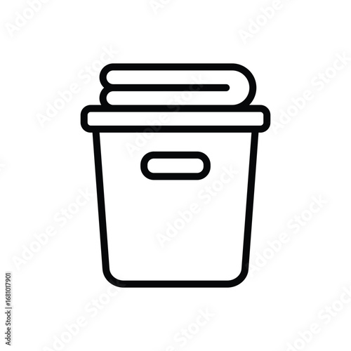 laundry basket icon vector design template simple and clean