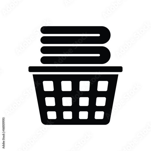 laundry basket icon vector design template simple and clean