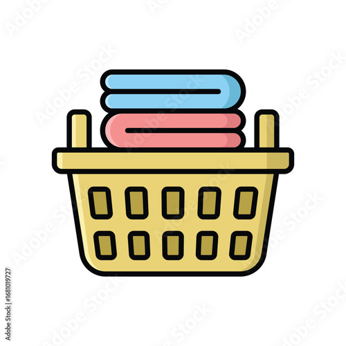 laundry basket icon vector design template simple and clean