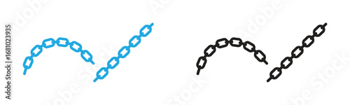 Visually represent strong connections and resilience with these versatile chain link graphics, perfect for conveying security, unity, and unbreakable bonds in any project.