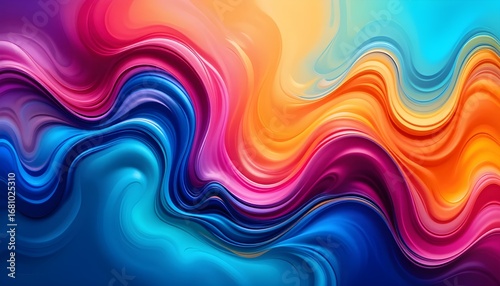 Colorful fluid art abstract backgrounds available in four vibrant modern design options