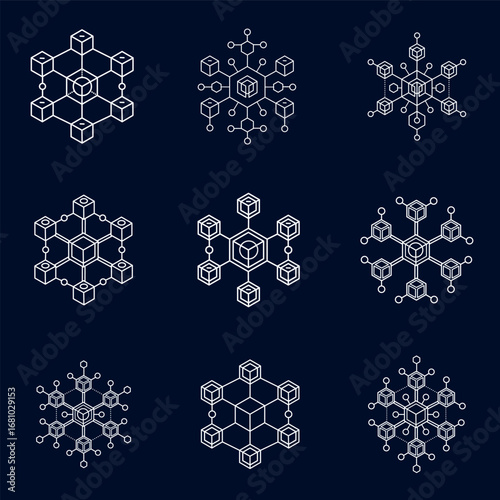 Blockchain Network Patterns. Digital Web of Connected Nodes