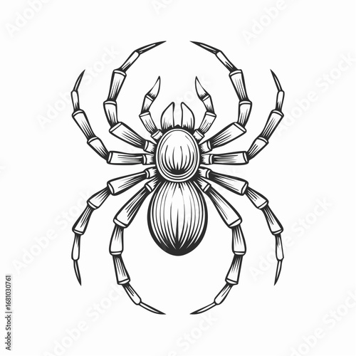 Spider Tarantula Vector. Tarantula logo illustration design vector on white background.