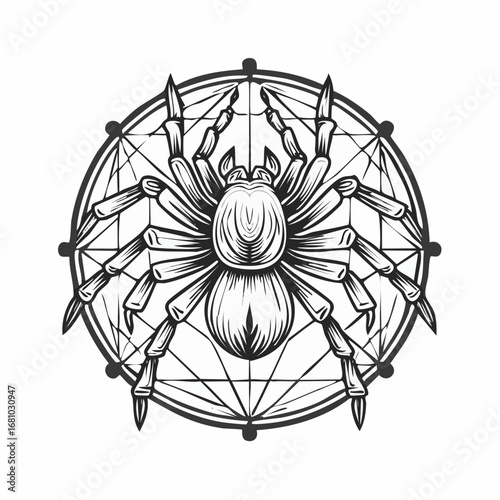 Spider Tarantula Vector. Tarantula logo illustration design vector on white background.
