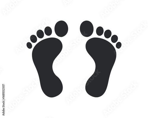 Human Footprints on Transparent Background