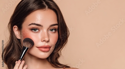 make up artist applying powder