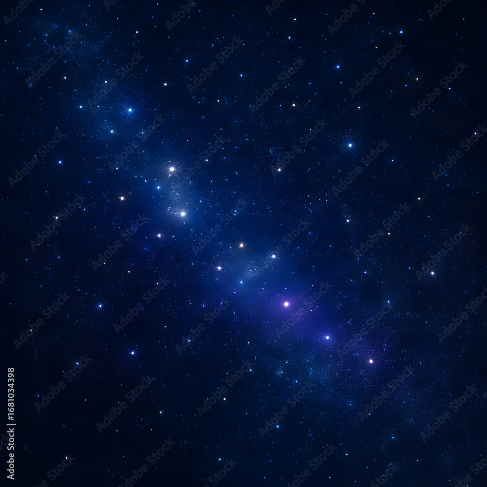 Obraz premium Vast cosmic expanse of a starry night sky with a luminous milky way band and scattered twinkling stars